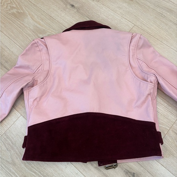 Understated Leather genuine suede leather moto jacket with bell sleeves - Picture 7 of 10